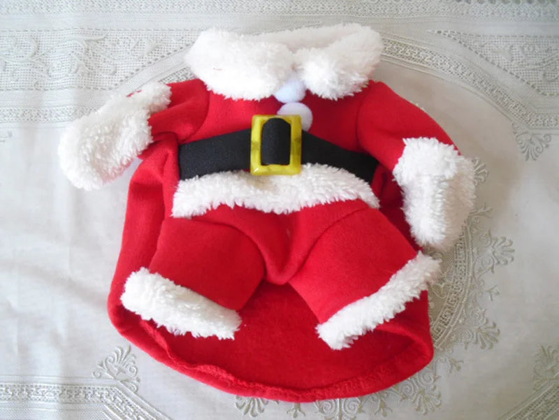 Pet Cat Christmas Clothes Winter Warm Costumes Funny Santa Claus Dressing Up Jackets Kitten Dog Xmas New Year Party Outfits Gift