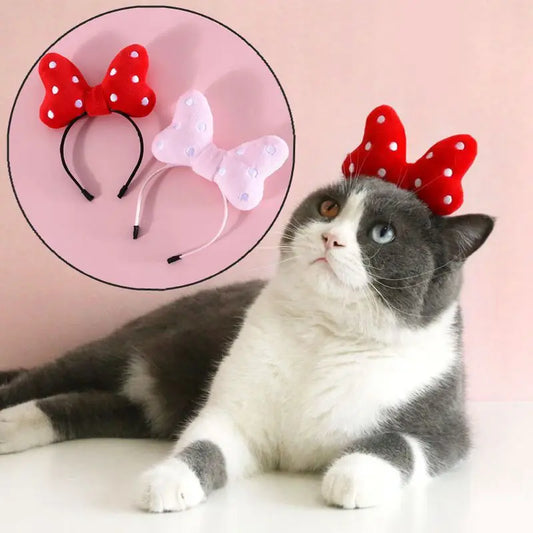 Cat Accessories Party Cat Headdress Wear Puppy Hairband Dog Dress Up Hat Pet Hair Accessories Bow Tie Dog Bowknot Pet Hair Hoop