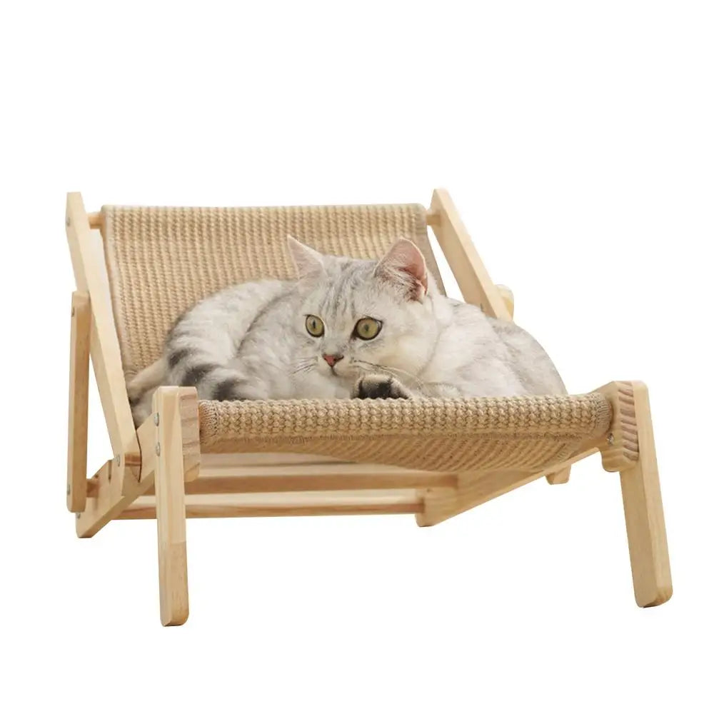 New Cat Chair Pet Sisal Bed Adjustable Recliner Portable Puppy Sleeping Nest House Comfort Nestapply Cat Dog Supplies