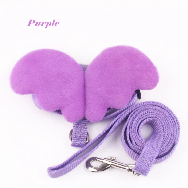 Angel Wings Cute Cat Harnesses Pet Harness and Leash Set For Cats Puppy Rabbit Kitten Accessories artículos para mascotas Lead